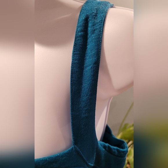 Aidan Mattox aqua blue stappy shimmery dress. - Picture 9 of 11